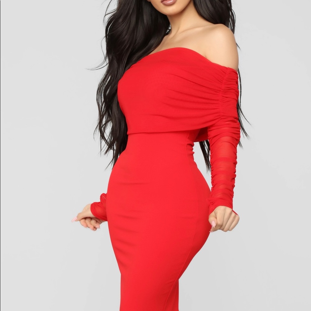 Fashion Nova Red Cocktail Dress
